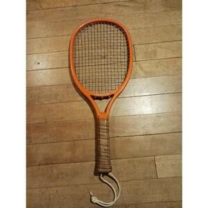 Vintage 1970s Leach Bandido Racquetball Racket Orange Leather
